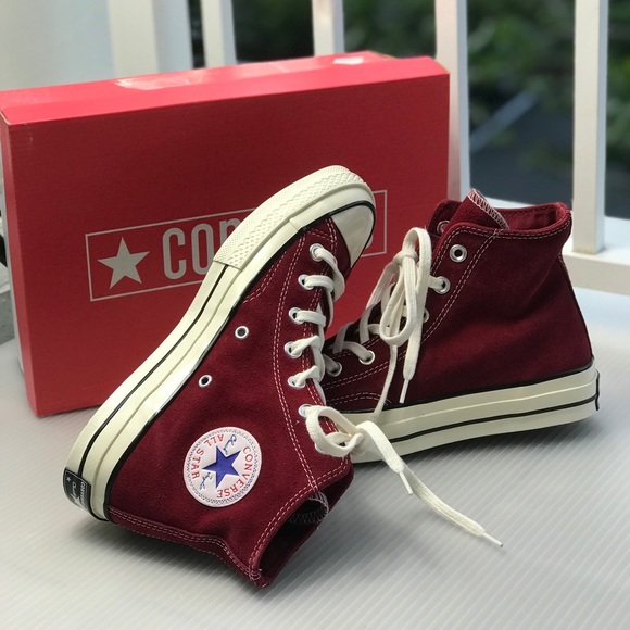Converse CT 70 HI Vintage Suede Red Dahlia W AUTHE - Picture 3 of 8